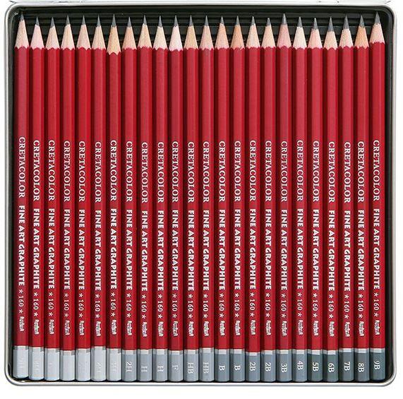Cretacolor Cleos Fine Art Graphite Pencils 24 Parça N:16024 - 1