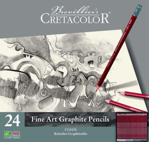 Cretacolor Cleos Fine Art Graphite Pencils 24 Parça N:16024 - 2