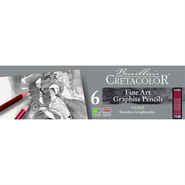 Cretacolor Cleos Fine Art Graphite Dereceli Kalem Seti 6’lı 16025 - 1