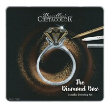 Cretacolor Diamond Box Luxury Drawing Premium Çizim Seti 15li Metal Kutu 40047 - Cretacolor