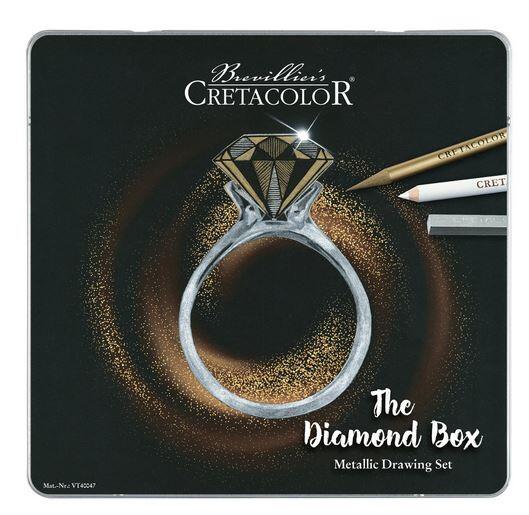 Cretacolor Diamond Box Luxury Drawing Premium Çizim Seti 15li Metal Kutu 40047 - 1
