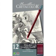 Cretacolor Fine Art Graphite Pencils Dereceli Kurşun Kalem Seti 12’li - Cretacolor