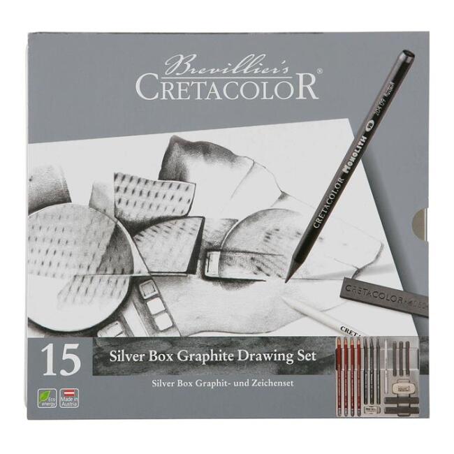 Cretacolor Silver Box Graphite Çizim Seti 15 Parça 40018 - 1