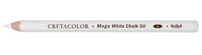 Cretacolor Mega White Chalk Oil Yağ Bazlı Kalem Beyaz 46168 - 1