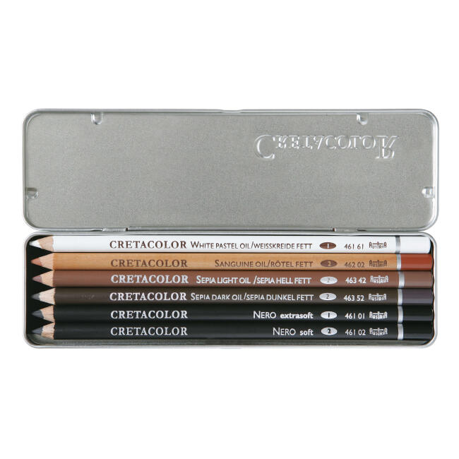 Cretacolor Oil Pencil Drawing Set 6’lı - 2