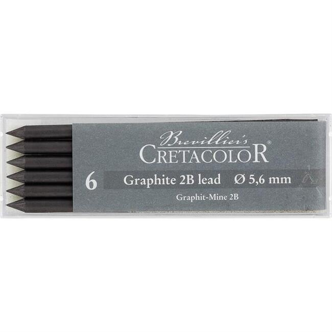 Cretacolor Graphite Portmin Yedek Uç 5.6 mm 2B 6'lı 261 82 - 1
