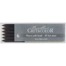 Cretacolor Portmin Uç Nero Soft 5,6 mm 6’lı - Cretacolor