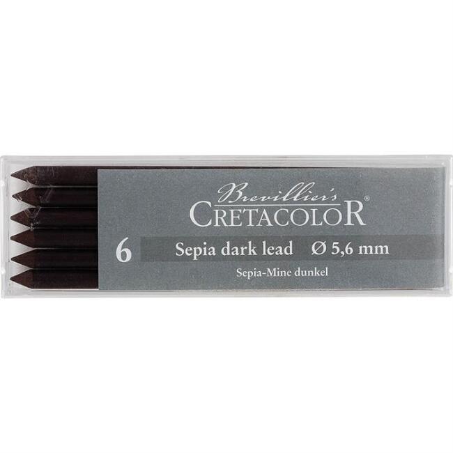 Cretacolor Portmin Uç Sepia Dark 5.6 mm 6’lı - 1