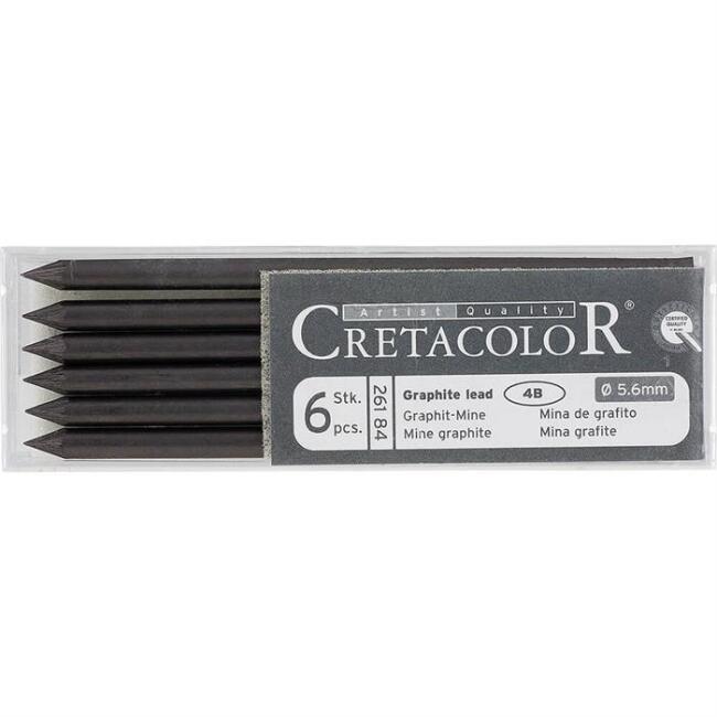 Cretacolor Graphite Portmin Yedek Uç Fuzen Çubuk 5.6 mm 4B - 1