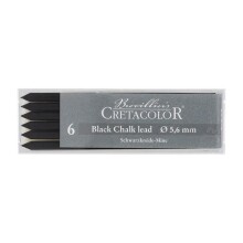 Cretacolor Portmin Yedek Uç Graphıte Fuzen Çubuk 5.6 mm Black Chalk - CRETACOLOR