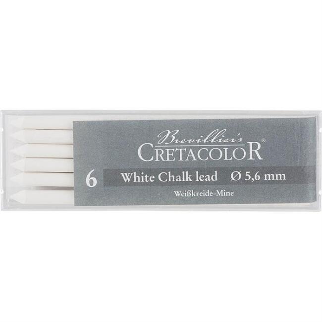 Cretacolor Portmin Yedek Uç Kömür Fuzen Çubuk 5.6 mm N:26152 Soft Beyaz - 1