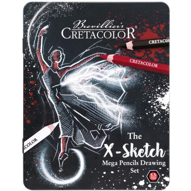 Cretacolor Mega Eskiz Kalem Seti 12’li - The X-Sketch - 1