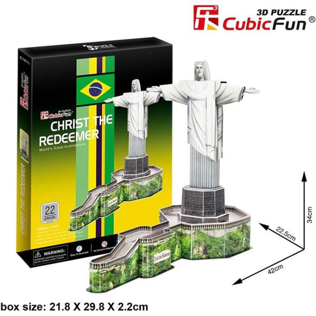 Cubic Fun 3D Puzzle Christ the Redemeer N:C187H - 1
