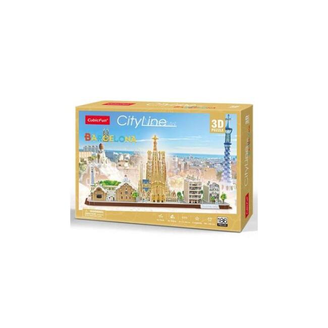 Cubic Fun 3D Puzzle City Line Barcelona N:MC256h - 1