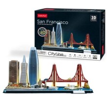 Cubic Fun 3D Puzzle City Line San Francisco - Abd ( Led Işıklı ) N:L524H - 4