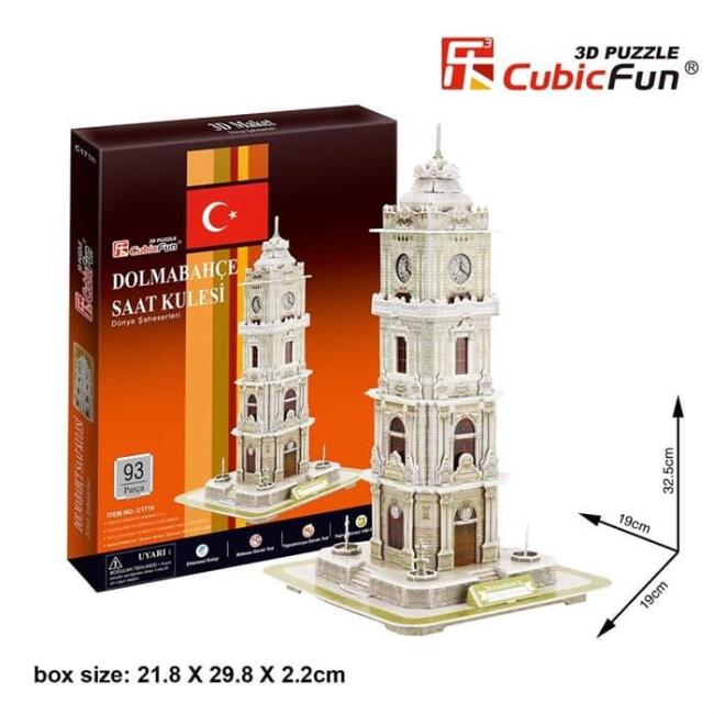 Cubic Fun 3D Puzzle Dolmabahçe Saat Kulesi 93 Parça N:C171H - 1