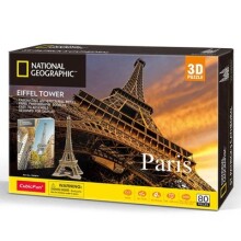 Cubic Fun 3D Puzzle National Geographic - Eyfel Kulesi - Fransa N:Ds0998H - CUBIC FUN PUZZLE (1)