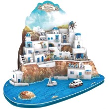 Cubic Fun 3D Puzzle Santorini Island 129 Parça N:Mc195H - CUBIC FUN PUZZLE (1)