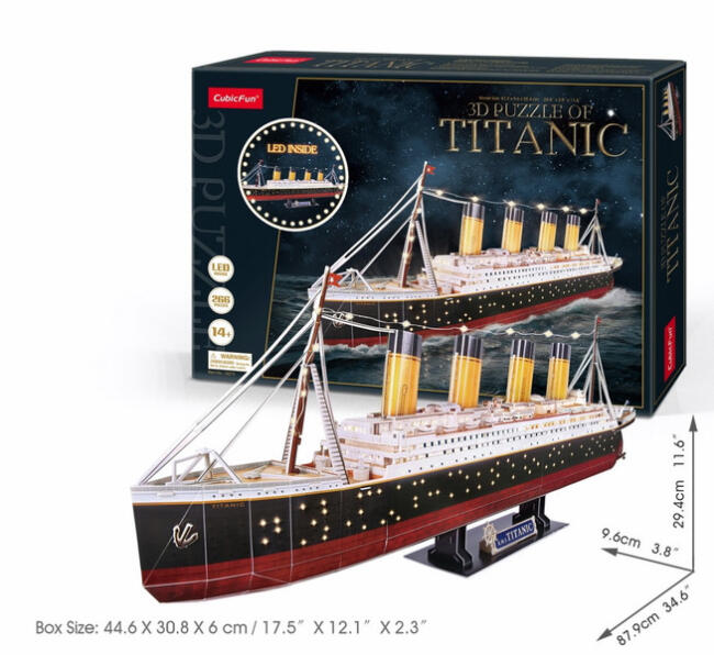 Cubic Fun 3D Puzzle Titanic ( Led Işıklı ) N:L521H - 2