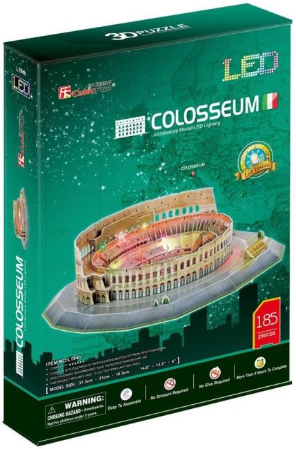 Cubic Fun Maket 3D Puzzle Colosseum Arena-Italya Led Işıklı N:L194H (185 Parca-31X37Cm+ Y. 10Cm) - 5