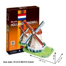 Cubic Fun Maket 3D Puzzle Hollanda Yel Degırmenı N:C089 Holland Wındmıll - 2