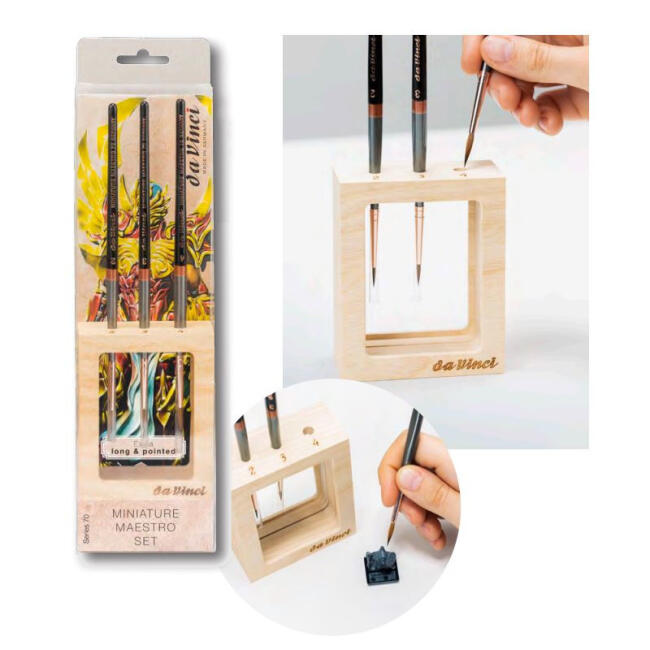 Da Vinci Seri 70 Maestro Kızıl Samur Kılı Minyatür Fırça Seti - 2
