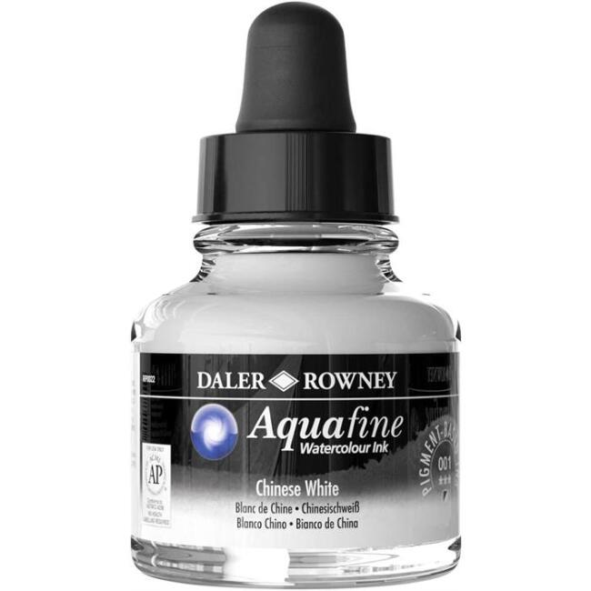 Daler Rowney Aquafine Ink 29.5 ml Sulu Boya Mürekkebi Chinese White 1 - 1