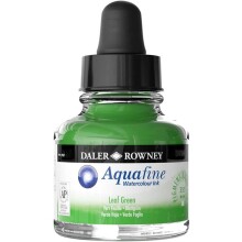Daler Rowney Aquafine Ink 29,5 ml Sulu Boya Mürekkebi Leaf Green 355 - 3