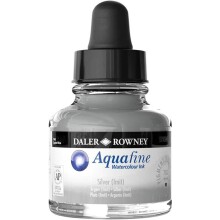 Daler Rowney Aquafine Ink 29,5 ml Sulu Boya Mürekkebi Silver Imit 702 - Daler Rowney