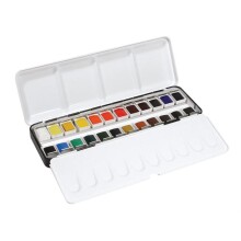 Daler Rowney Aquafine Metal Sulu Boya 24’lü Set Yarım Tablet - Daler Rowney