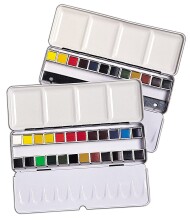 Daler Rowney Aquafine Metal Sulu Boya 24’lü Set Yarım Tablet - Daler Rowney (1)