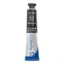 Daler Rowney Aquafine Tüp Sulu Boya 8 ml Ivory Black 34 - Daler Rowney