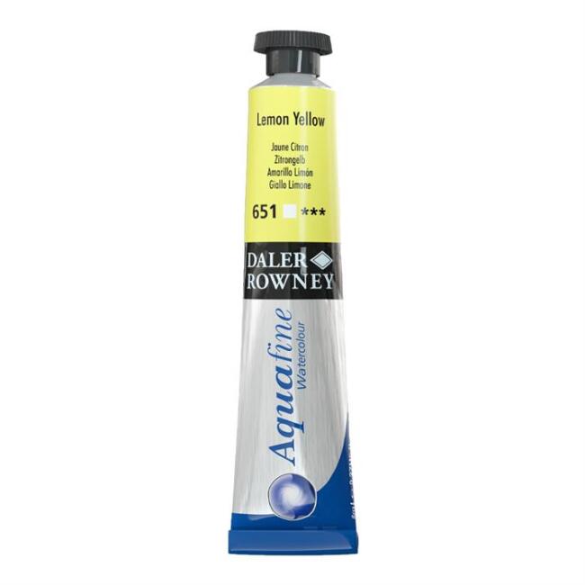 Daler Rowney Aquafine Tüp Sulu Boya 8 ml Lemon Yellow 651 - 1