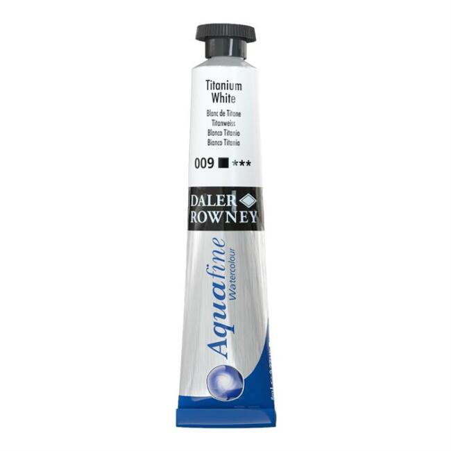 Daler Rowney Aquafine Tüp Sulu Boya 8 ml Titanium White 9 - 1