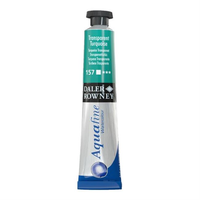 Daler Rowney Aquafine Tüp Sulu Boya 8 ml Transparent Turquoise 157 - 1
