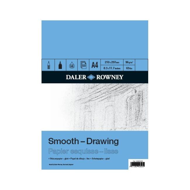 Daler Rowney Çizim Blok Smooth Drawing A4 96 g 50 Yaprak N:403020400 - 1