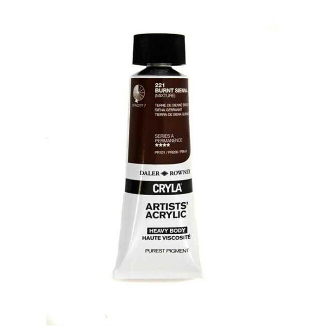 Daler Rowney Cryla Heavy Body Artists’ Akrilik Boya 75 ml Burnt Sienna 221 - 1