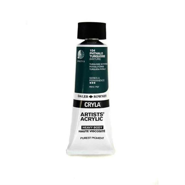 Daler Rowney Cryla Heavy Body Artists’ Akrilik Boya 75 ml Phthalo Turquoise 154 - 1