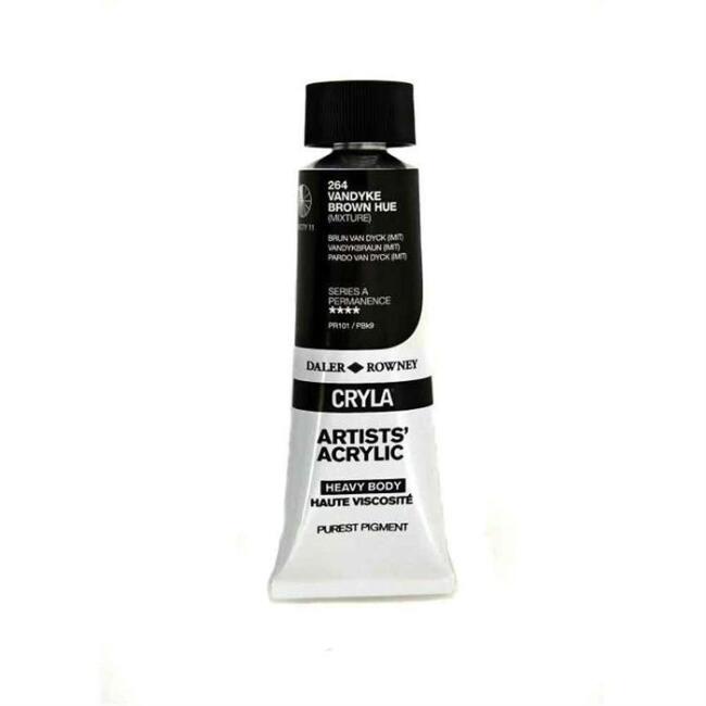 Daler Rowney Cryla Heavy Body Artists’ Akrilik Boya 75 ml Vandyke Brown Hue 264 - 1