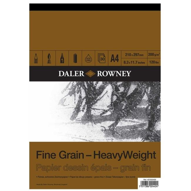 Daler Rowney Fine Grain Heavyweight Eskiz Blok A4 200 g 30 Yaprak - 1