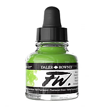 Daler Rowney Fw Acrylic Ink 29,5ml No:349 Fluorescent Green - 1