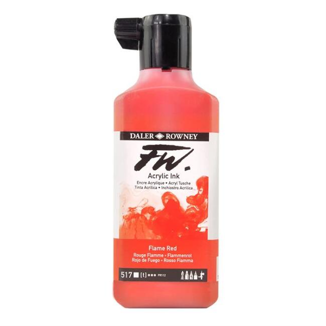 Daler Rowney Fw Acrylic Ink Flame Red 180 ml 517 - 1
