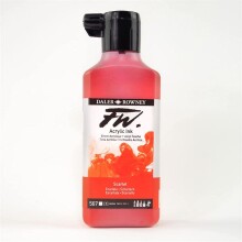 Daler Rowney Fw Acrylic Artist Ink 180 ml No:567 Scarlet (Artist Akrilik Mürekkep) - Daler Rowney