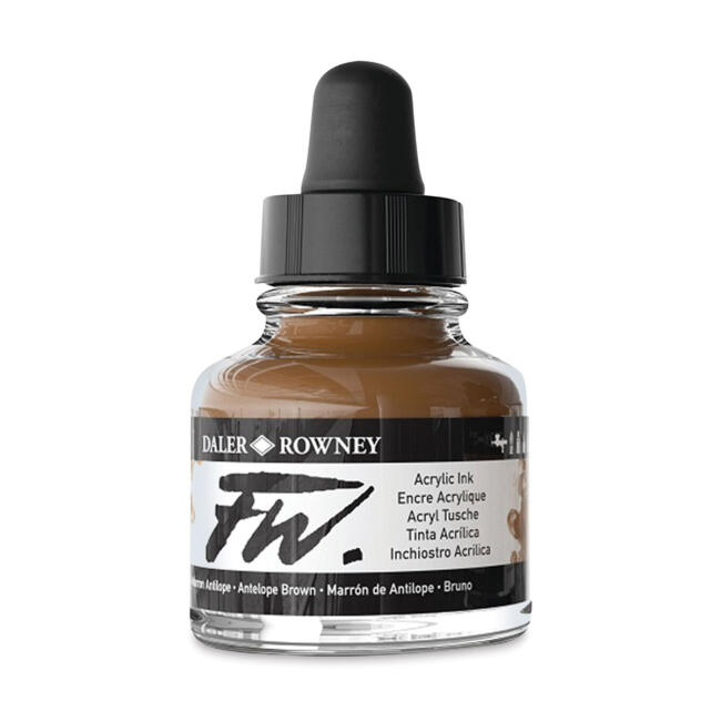 Daler Rowney Fw Ink Likit Akrilik Mürekkep 29.5 ml Antelope Brown 222 - 3