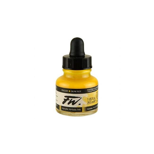 Daler Rowney FW Ink Likit Akrilik 29,5 ml Brilliant Yellow 2757 - 1