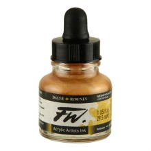 Daler Rowney Fw Ink Likit Akrilik 29.5 ml Gold Imitation 2766 - Daler Rowney (1)