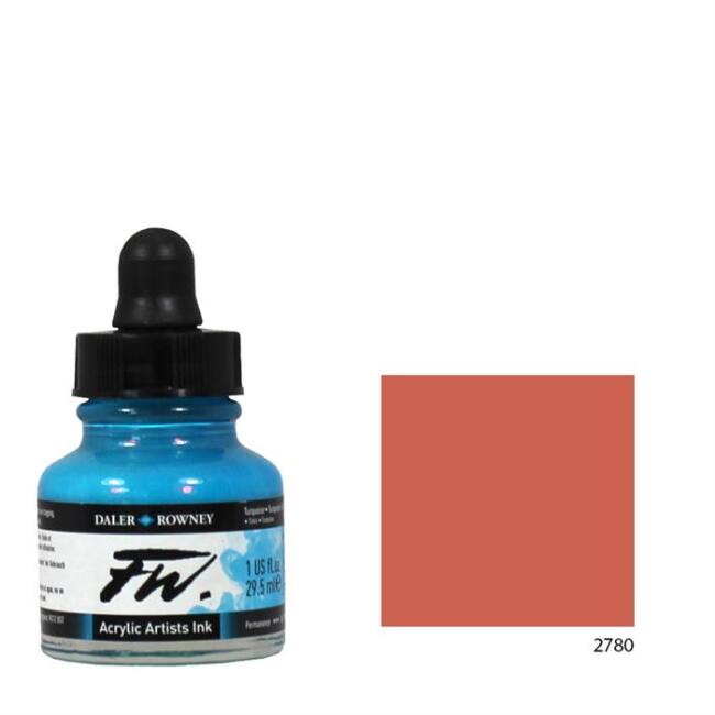 Daler Rowney Fw Ink Likit Akrilik Mürekkep 29.5 ml Red Earth 554 - 1