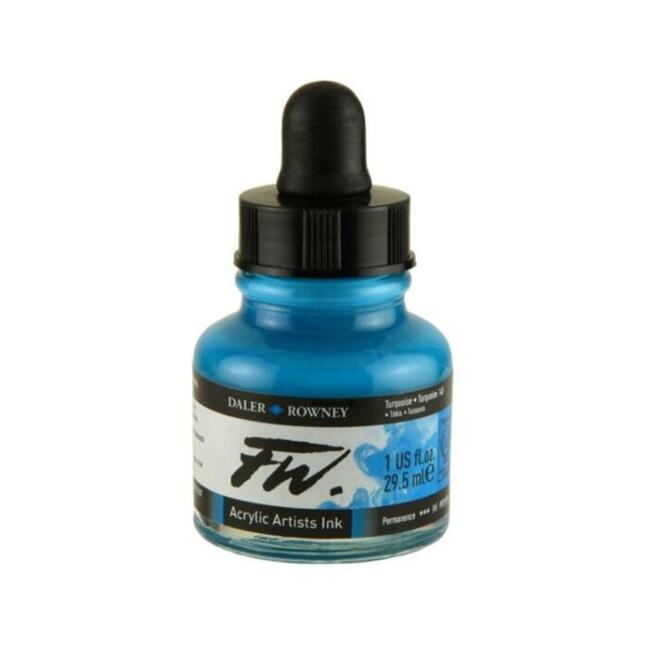 Daler Rowney FW Ink Likit Akrilik 29,5 ml Turquoise 145 - 1