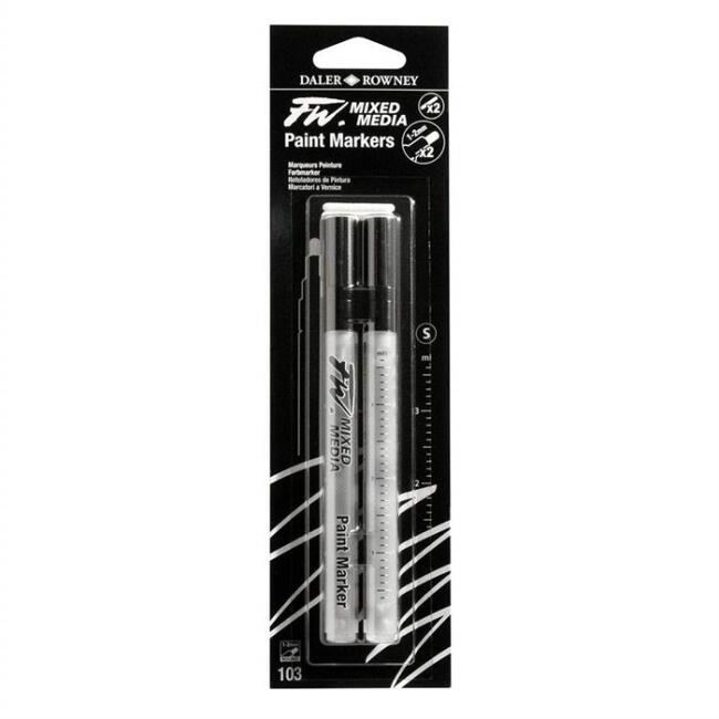 Daler Rowney Fw Mixed Media 2’li Boş Marker Set 1-2 mm 103 - 1