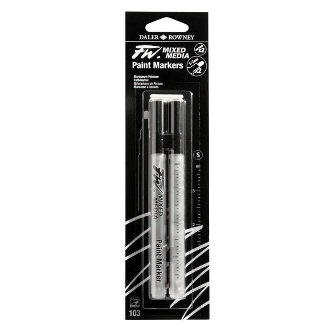 Daler Rowney Fw Mixed Media 2’li Boş Marker Set 1-2 mm 103 - 2